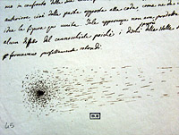 Disegno di cometa. Autografo Amici