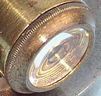 Particolare del cannocchiale galileiano del livello